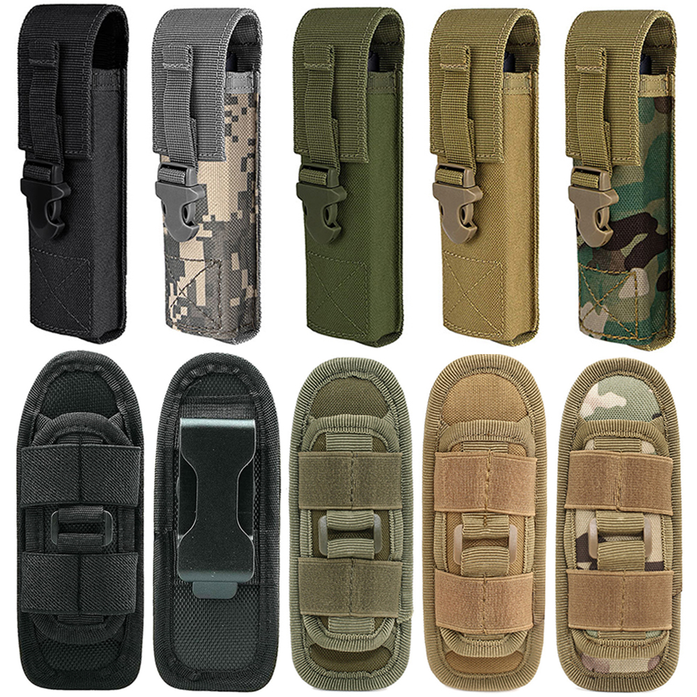 Edc Carry Accessories - Tactical Flashlight Pouch Holster Molle Torch