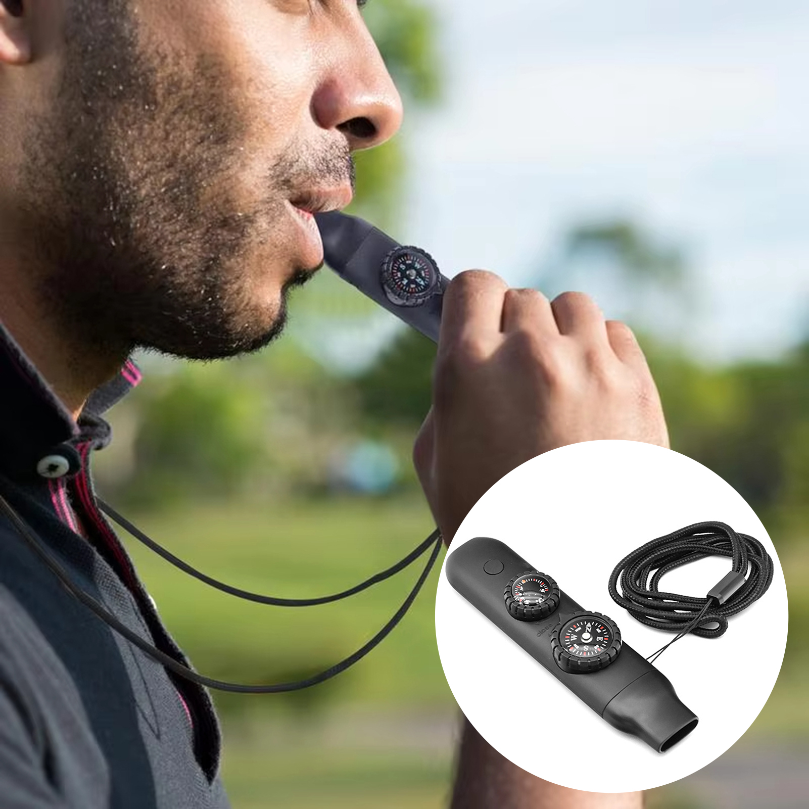 7-in-1 Survival Whistle with L - Compass Keychain Mini incelemesi ve fiyatı