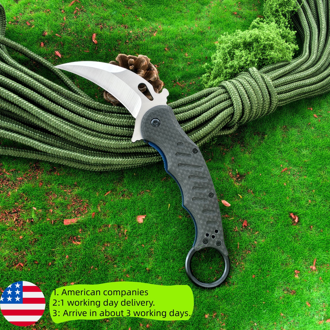 Claw shaped folding knife with - Edc Daily Carry incelemesi ve fiyatı