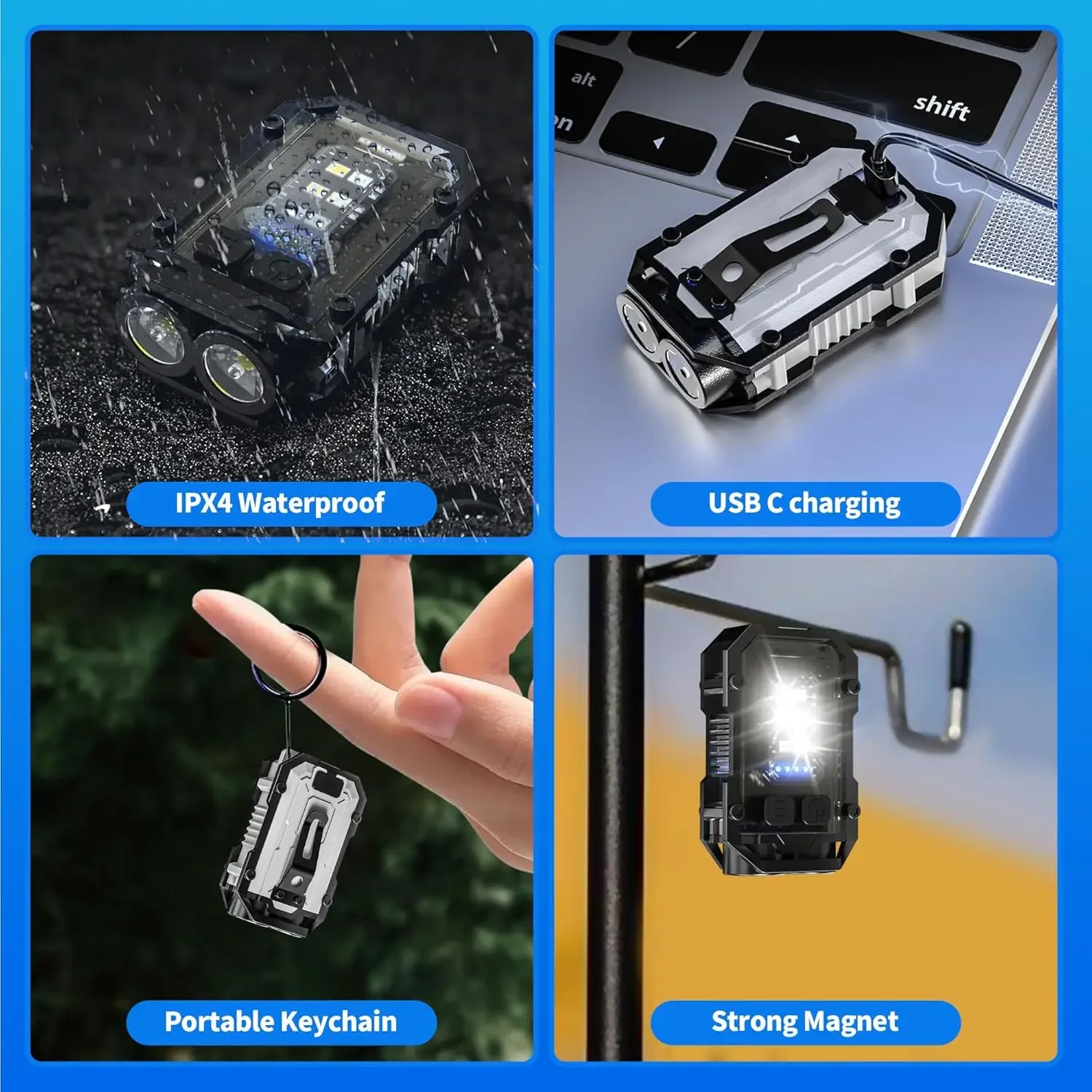 Clip-On Flashlight Rechargeabl - Keychain Flashlight incelemesi ve fiyatı