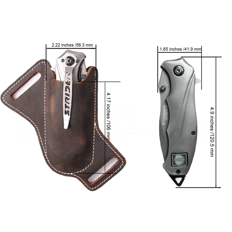 1PC Leather Knives Sheaths Fol - Edc Everyday Carry Knives incelemesi ve fiyatı
