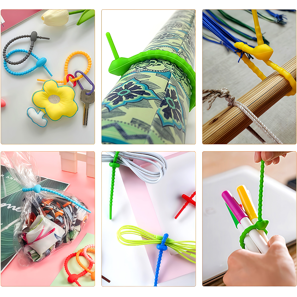 5/10PCS Silicone Reusable Bag  - Gear Tie Reusable incelemesi ve fiyatı
