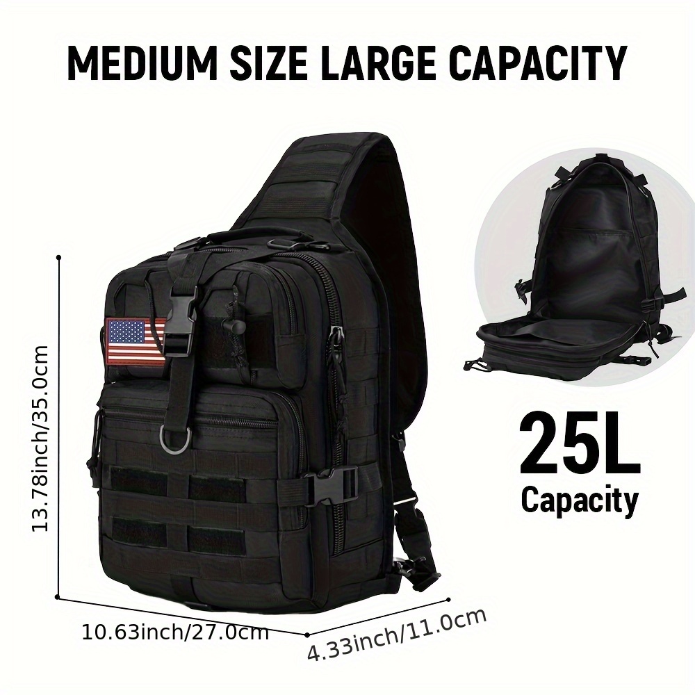 1pc 6.6gal Tactical Sling Back - Edc Gear Every Day Carry incelemesi ve fiyatı