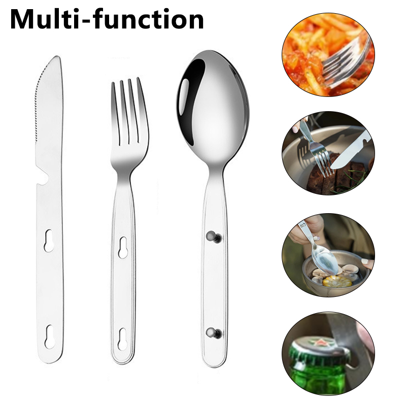 3pcs/set Folding Spoon Fork Kn - Edc Everyday Carry Knives incelemesi ve fiyatı