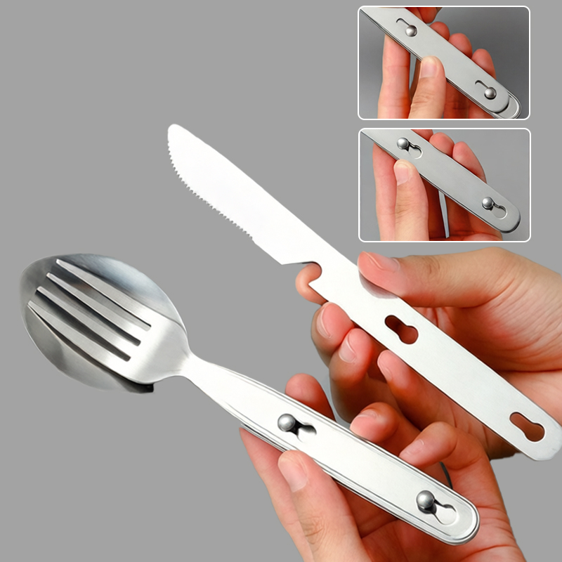 3pcs/set Folding Spoon Fork Kn - Edc Everyday Carry Knives incelemesi ve fiyatı