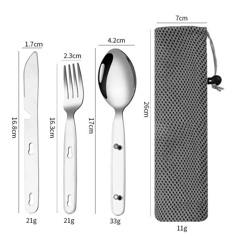 3pcs/set Folding Spoon Fork Kn - Edc Everyday Carry Knives incelemesi ve fiyatı