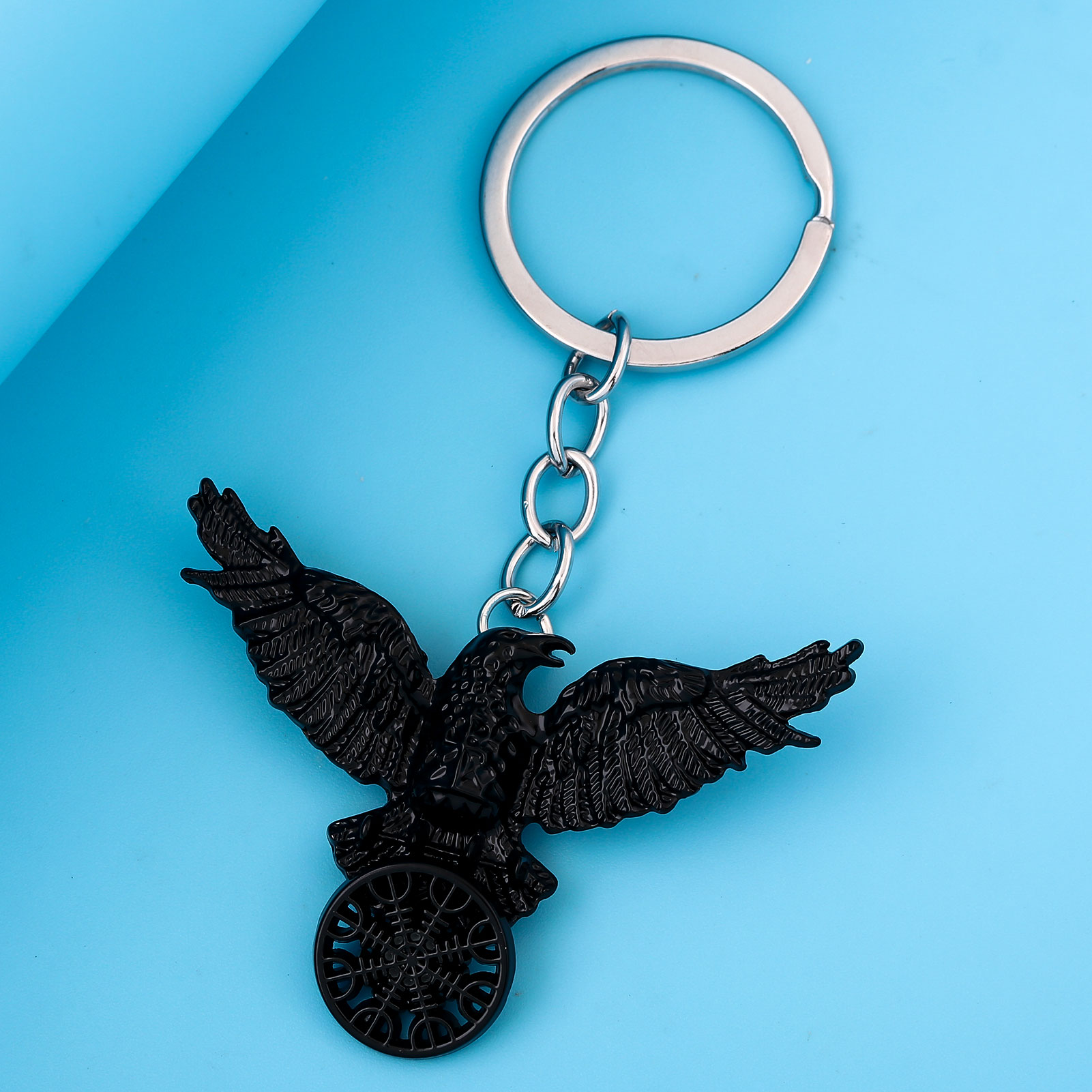 Vintage Viking Black Crow Neck - Compass Keychain Mini incelemesi ve fiyatı