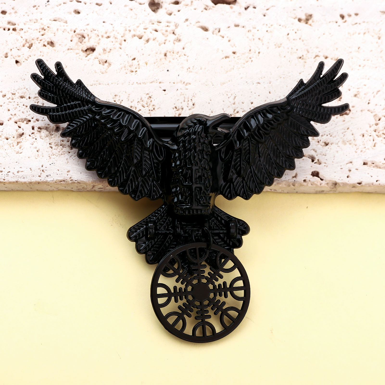 Vintage Viking Black Crow Neck - Compass Keychain Mini incelemesi ve fiyatı