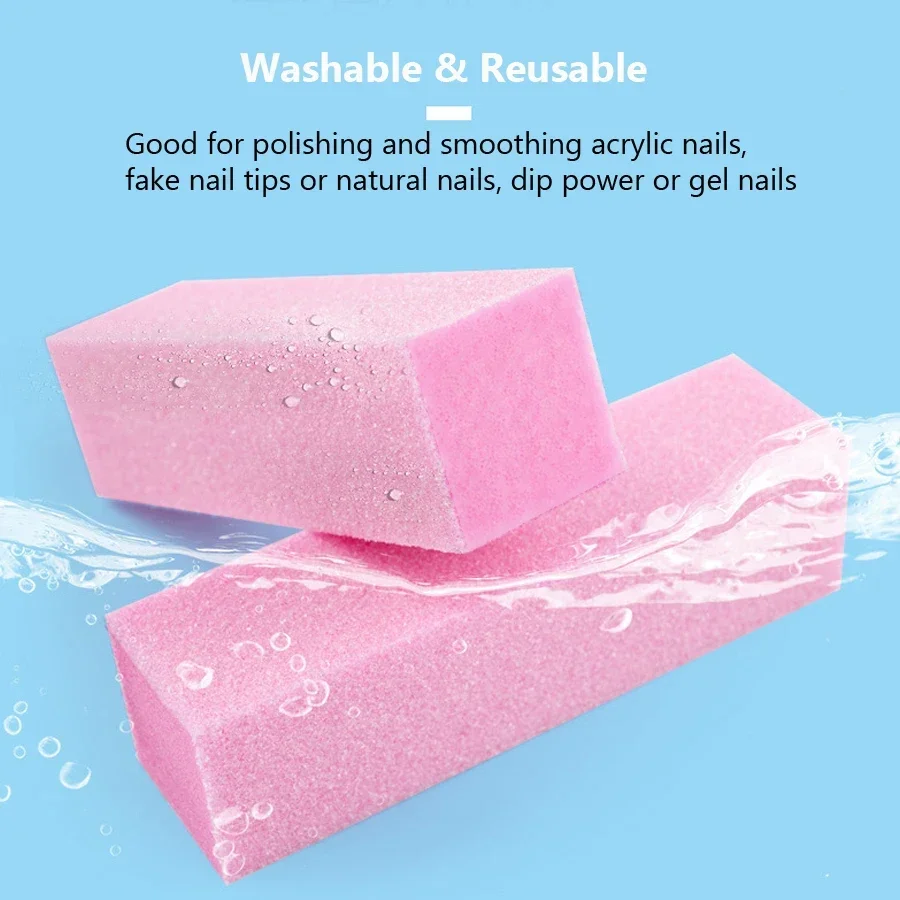2Pcs Nail Buffer Blocks 4-Side - Nail File Titanium incelemesi ve fiyatı