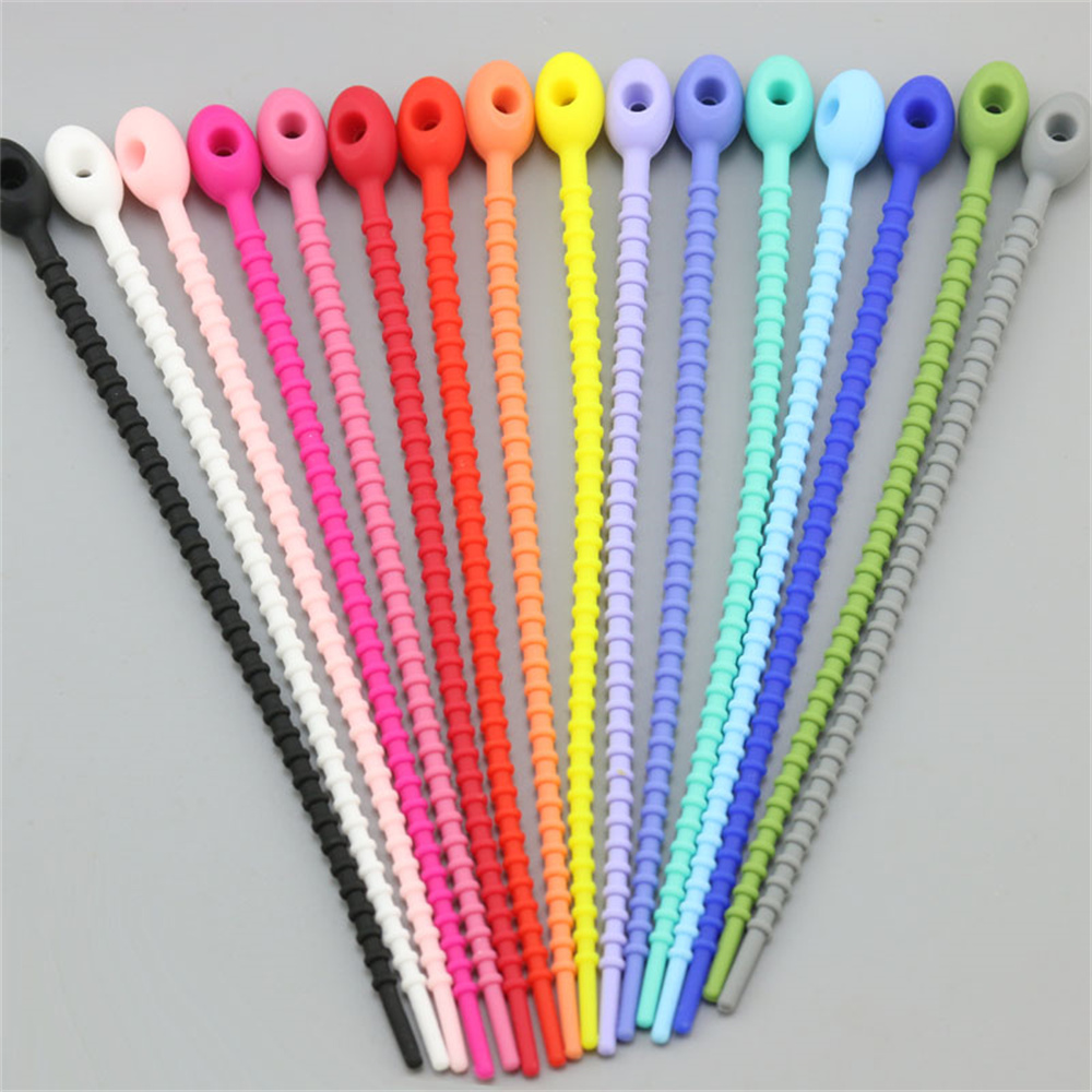 10Pcs/Lot Multi Color Silicone - Gear Tie Reusable incelemesi ve fiyatı
